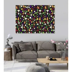 New Scenolia Tableau toile en kit ASSORTIMENT DE LÉGUMES 180 x 130 cm - Toile textile sans PVC, Made in France par