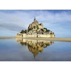 Hot Scenolia Tableau toile en kit BAIE DU MONT SAINT MICHEL 180 x 130 cm - Toile textile sans PVC, Made in France par