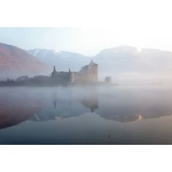 Best Scenolia Tableau toile en kit KILCHURN CASTLE 140 x 95 cm - Toile textile sans PVC, Made in France par