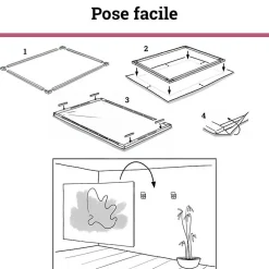Outlet Scenolia Tableau toile en kit PLAGE DE NORVEGE 180 x 130 cm - Toile textile sans PVC, Made in France par