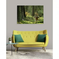 Best Scenolia Tableau toile XXL en kit Champignon Des Bois 130 x 90 cm - Toile textile sans PVC