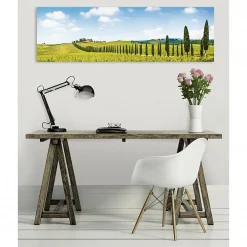 Discount Scenolia Tableau toile XXL en kit Toscane 130 x 40 cm - Toile textile sans PVC