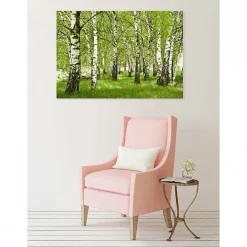 Best Scenolia Tableau toile XXL en kit Foret De Bouleau 130 x 90 cm - Toile textile sans PVC