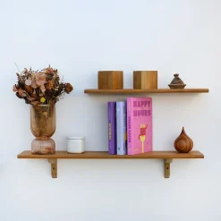 Discount Woodbord Tablette Bois Teck Huilé Rectangle - Etagère Murale - 18x180x600mm - Etagère de Bureau, Cuisine, Salle de bain, Salon