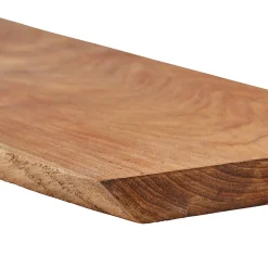 Woodbord Tablette Bois Teck Indo Massif Huilé - Bord Naturel Irrégulier - 18x110x600mm - Etagère Murale de Bureau, Cuisine* Etagère Murale