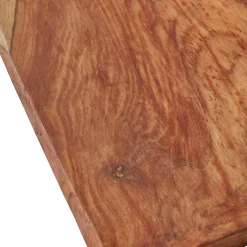 Woodbord Tablette Bois Teck Indo Massif Huilé - Bord Naturel Irrégulier - 18x110x600mm - Etagère Murale de Bureau, Cuisine* Etagère Murale