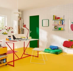 Sodeco x Castorama Tablette murale réversible Sodeco rouge l.20 x L.60 cm* Etagère Murale