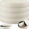 Tectake Tabouret avec espace de rangement rond 67 x 42 cm* Pouf Et Poire