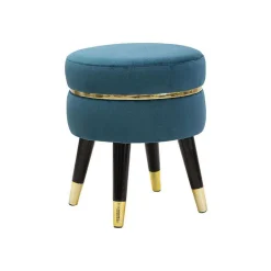 Outlet Mauro Ferretti Tabouret bas en tissu Paris 35x40.5 cm