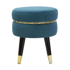 Outlet Mauro Ferretti Tabouret bas en tissu Paris 35x40.5 cm