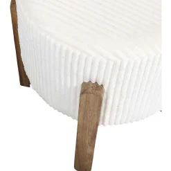The Home Deco Factory Tabouret en velours côtelé Scott* Pouf Et Poire
