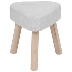 Outlet Atmosphera Créateur D'Intérieur Tabouret Thena blanc ivoire - Atmosphera