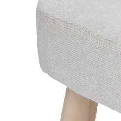 Outlet Atmosphera Créateur D'Intérieur Tabouret Thena blanc ivoire - Atmosphera