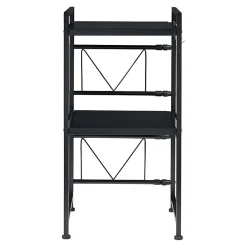 [En.Casa] Étagère à micro-ondes Sorsele avec 2 tablettes réglables noir en.casa* Etagère Murale