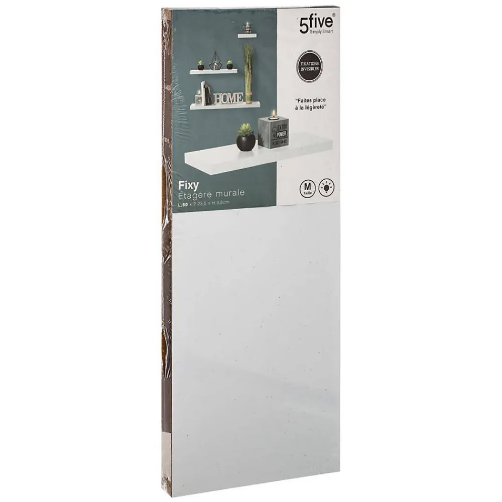 5Five Étagère murale 60cm - Blanc Fixy -* Etagère Murale