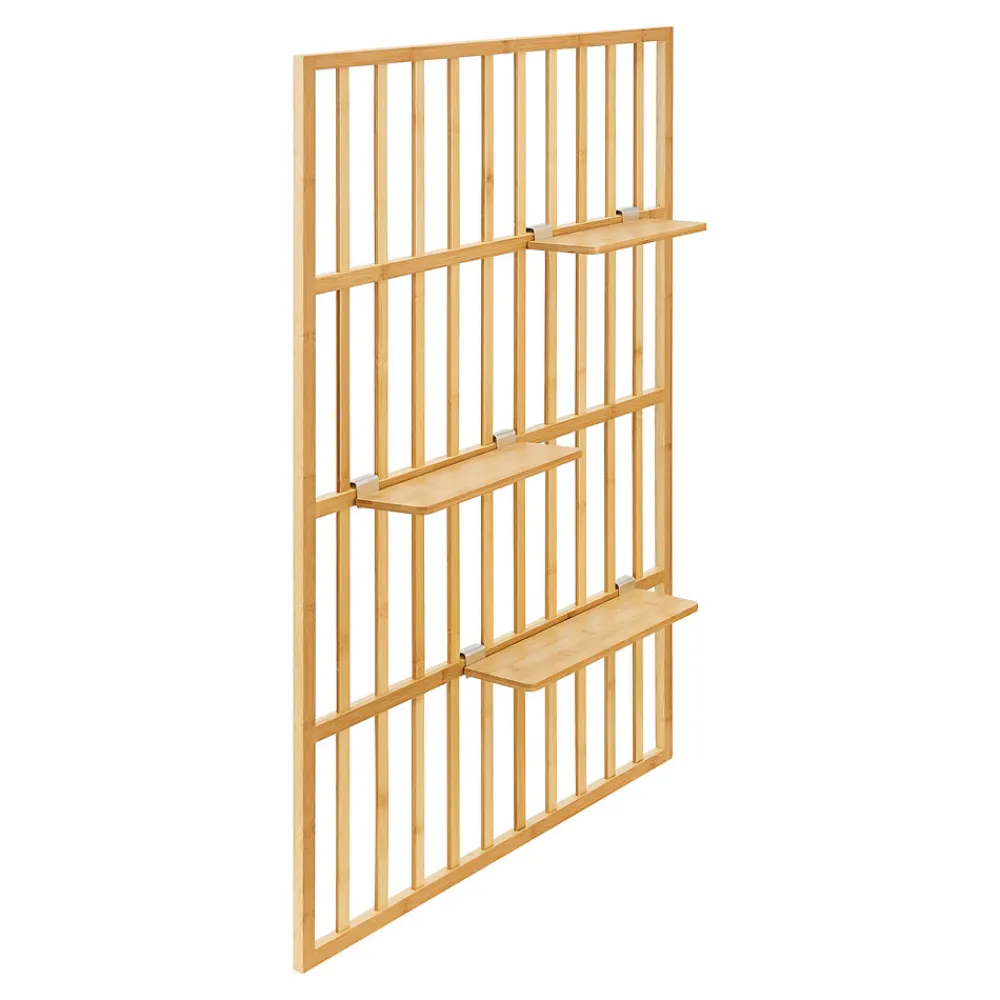[En.Casa] Étagère murale Roest bambou 120 x 80 x 13 cm naturel en.casa* Etagère Murale