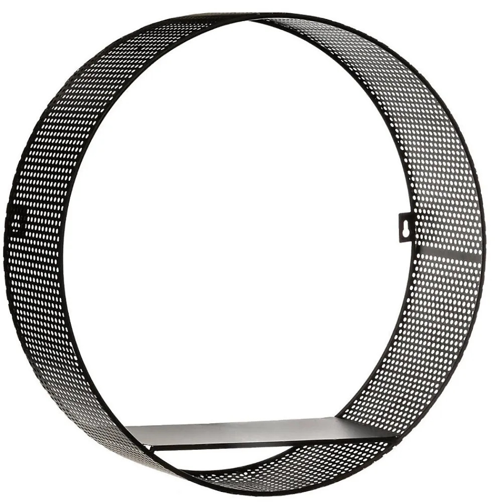 Atmosphera Étagère murale ronde P.10 cm noir vendue par 3 pièces* Etagère Murale