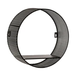 Atmosphera Étagère murale ronde P.10 cm noir vendue par 3 pièces* Etagère Murale