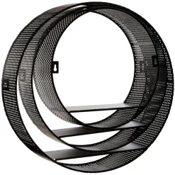 Atmosphera Étagère murale ronde P.10 cm noir vendue par 3 pièces* Etagère Murale
