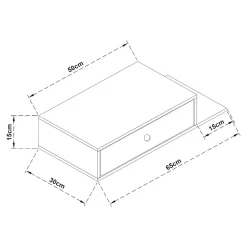 [En.Casa] Étagère murale Stor 65 x 30 x 15 cm noir en.casa* Etagère Murale