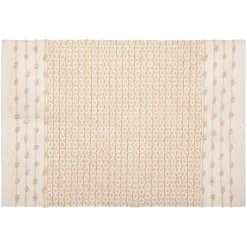 Atmosphera Tapis à franges imprimé coton beige L.90 x l.60 cm* Tapis Intérieur|Tapis Pour Chambre