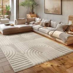 Outlet Studio Deco Tapis à relief Lena Beige 60x110cm