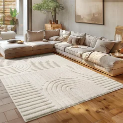 Studio Deco Tapis à relief Lena Crème 200x290cm* Tapis Pour Salon