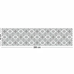 99Deco Tapis antidérapant - Agathe - vinyle - int./ext. - Multicolore - 50x200cm* Tapis Pour Cuisine