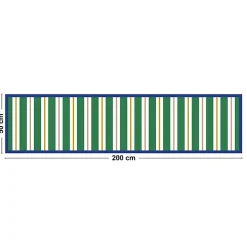 99Deco Tapis antidérapant - Aveiro - vinyle - int./ext. - Vert - 50x200cm* Tapis Pour Cuisine
