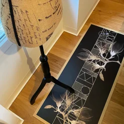 99DECO Tapis antidérapant - Boho Chic - vinyle - int./ext. - Noir - 50x200cm