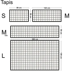 99Deco Tapis antidérapant - Brest - vinyle - int./ext. - Noir - 50x120cm* Tapis Pour Cuisine