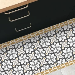 99DECO Tapis antidérapant - Cassandre - vinyle - int./ext. - Multicolore - 120x200cm* Tapis Pour Cuisine