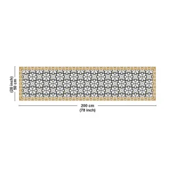 Best 99DECO Tapis antidérapant - Cassandre - vinyle - int./ext. - Multicolore - 50x200cm