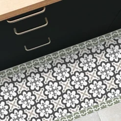 99DECO Tapis antidérapant - Cassandre - vinyle - int./ext. - Vert - 50x200cm* Tapis Pour Cuisine