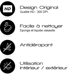 99DECO Tapis antidérapant - Equilibre - vinyle - int./ext. - Vert - 120x200cm* Tapis Pour Cuisine