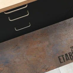 99DECO Tapis antidérapant - Full Metal - vinyle - int./ext. - Marron - 50x120cm* Tapis Pour Cuisine