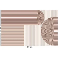 99DECO Tapis antidérapant - Géométrique - vinyle - int./ext. - Rouge - 120x200cm* Tapis Pour Cuisine