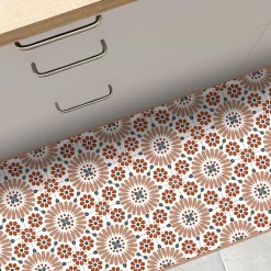 99DECO Tapis antidérapant - Marsiho - vinyle - int./ext. - Orange - 50x200cm* Tapis Pour Cuisine