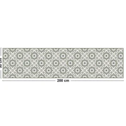 99DECO Tapis antidérapant - Marsiho - vinyle - int./ext. - Multicolore - 50x200cm* Tapis Pour Cuisine