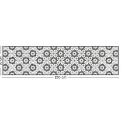 99DECO Tapis antidérapant - Marsiho - vinyle - int./ext. - Gris - 50x200cm* Tapis Pour Cuisine