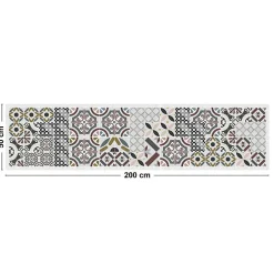 99DECO Tapis antidérapant - Naples - vinyle - int./ext. - Multicolore - 50x200cm* Tapis Pour Cuisine