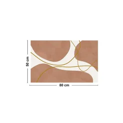 99DECO Tapis antidérapant - Organique - vinyle - int./ext. - Orange - 120x200cm