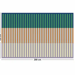 99Deco Tapis antidérapant - Rythmo - vinyle - int./ext. - Bleu - 120x200cm* Tapis Pour Cuisine