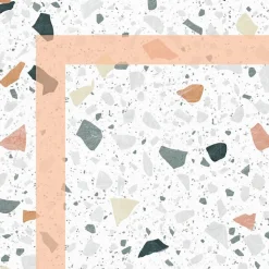 Best 99DECO Tapis antidérapant - Terrazzo - vinyle - int./ext. - Multicolore - 50x200cm