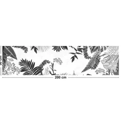 99DECO Tapis antidérapant - Végétal - vinyle - int./ext. - Noir - 50x200cm* Tapis Pour Cuisine