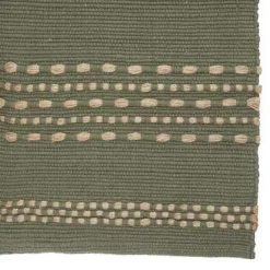 Best Atmosphera Tapis authentique en coton (70x140 cm - Vert Olive)