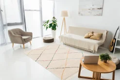 Balta Tapis berbère losange coloré sur fond beige L.170 x l.120cm* Tapis Intérieur|Tapis Pour Chambre