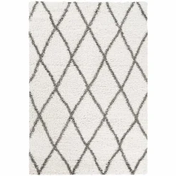Best Unamourdetapis Tapis berbère tissé motif ethnic LYN4 BENYLE A, crème, gris foncé
