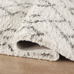 Hot Unamourdetapis Tapis berbère tissé motif ethnic LYN4 BENYLE B, crème, gris foncé