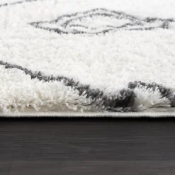 Hot Unamourdetapis Tapis berbère tissé motif ethnic LYN4 DOUX 2, crème, gris foncé